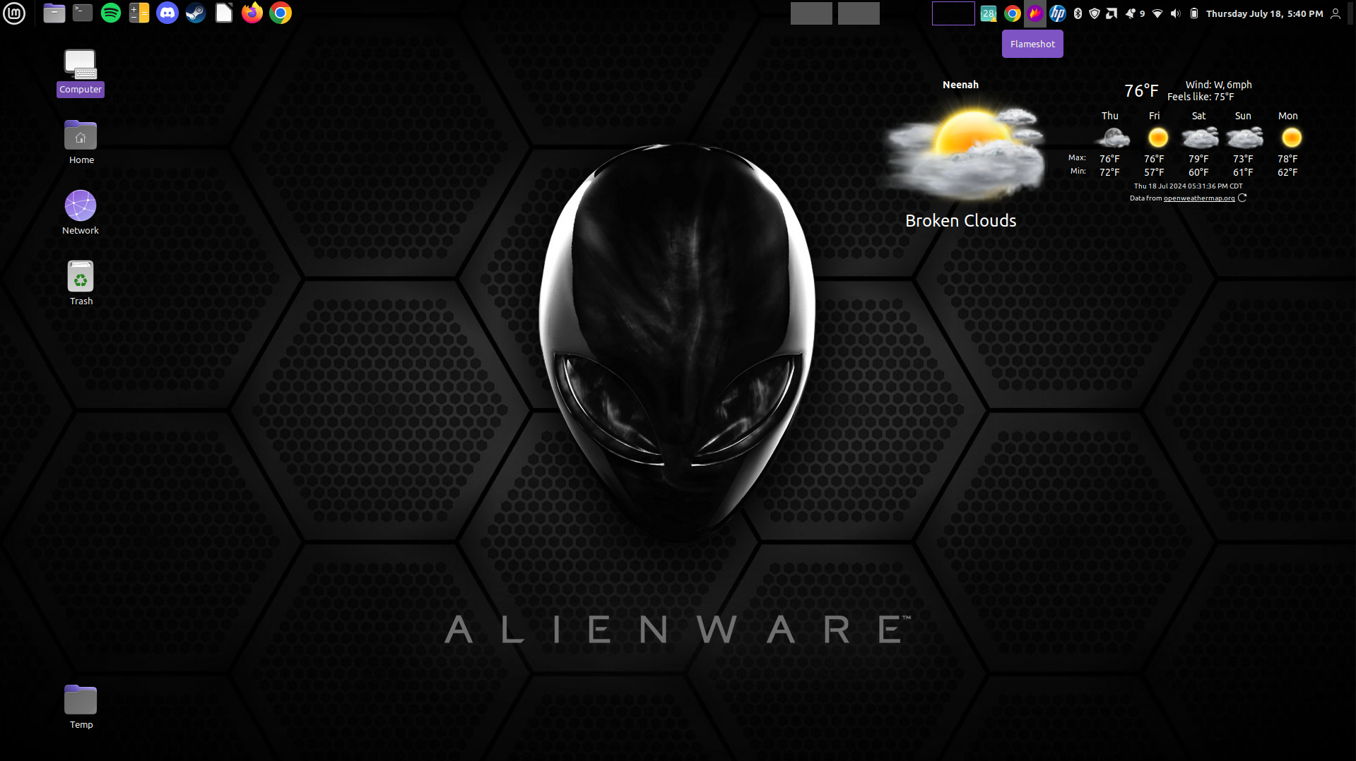 Linux Mint Weather app recommendation from JackDeth